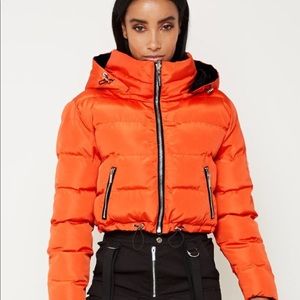 Voir Orange Puffer Jacket Reversible 